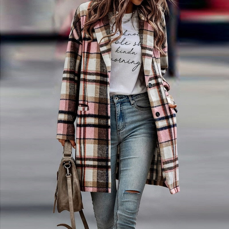 Belezza Jacket™: Women's Plaid Coat