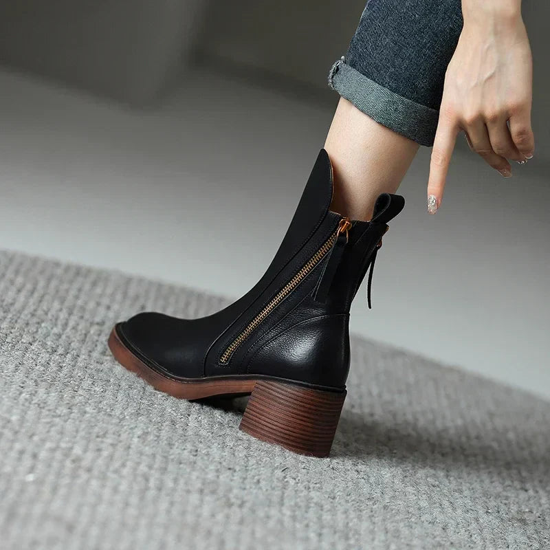 Belezza - Leather Ankle Boots