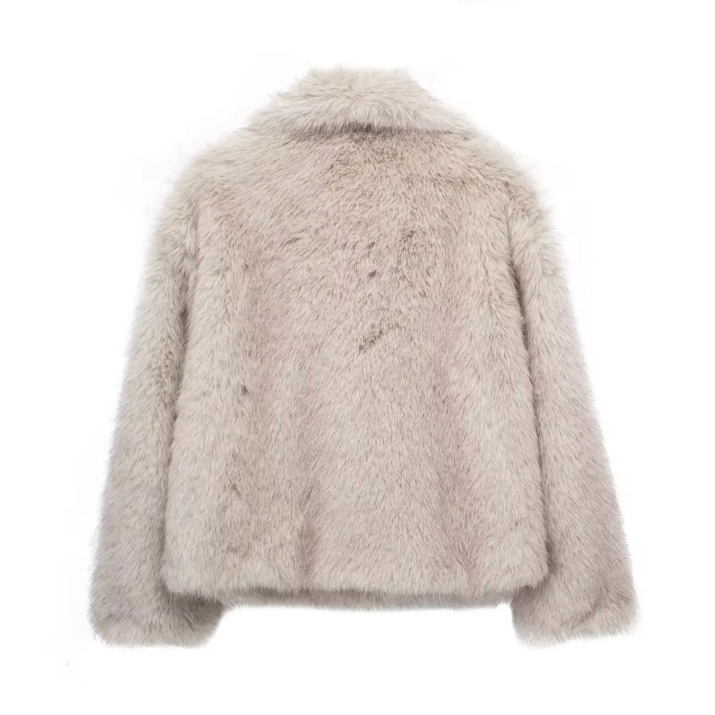 Ladies Luxury Faux Fur Jacket | Soft Fluffy Winter Coat