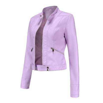 Belezza leather jacket for women with belt