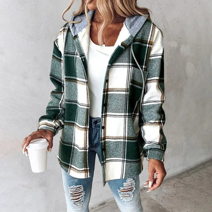 Sienna™ | Plaid Button-Up Shirt Jacket