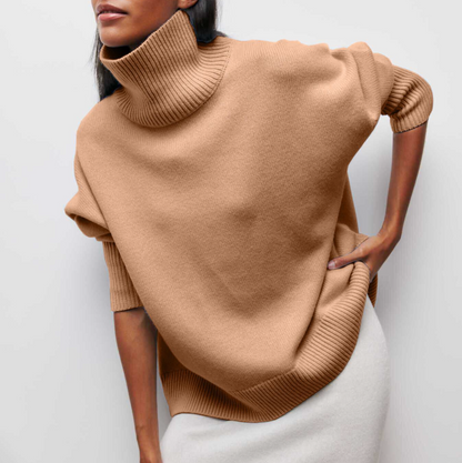 Cosy Chic Turtleneck Jumper in Camel