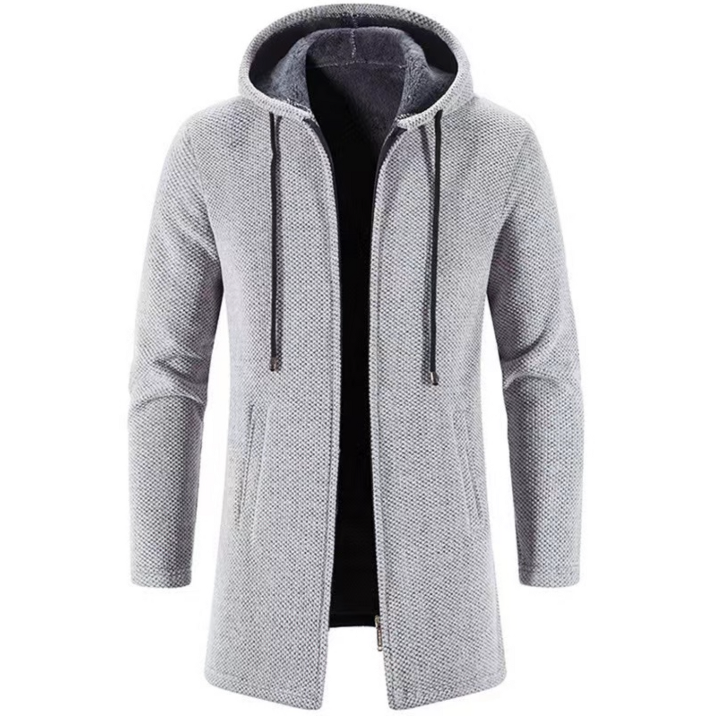 Belezza Men's Jacket | Hooded Mid-Length Wool Jacket