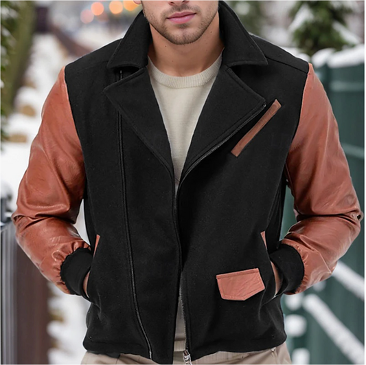 Belezza |  Leather Men's Winter Coat