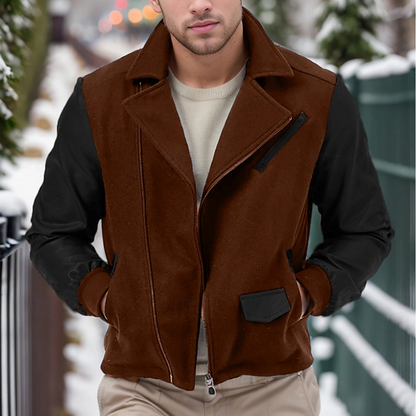 Belezza |  Leather Men's Winter Coat