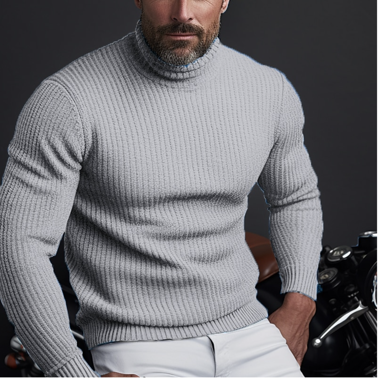 Belezza | Stylish Men's Turtleneck Sweater