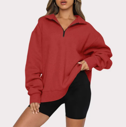 Belezza – sweatshirt with collar for ladies