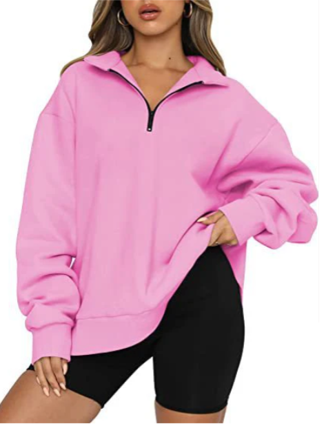 Belezza – sweatshirt with collar for ladies