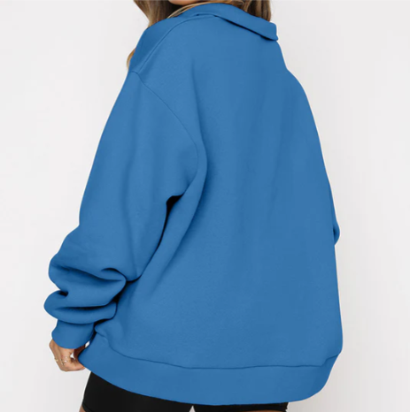 Belezza – sweatshirt with collar for ladies