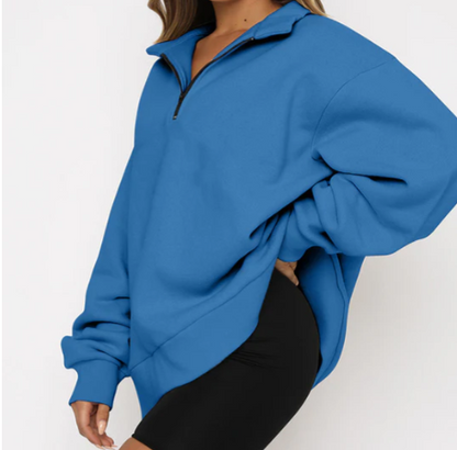 Belezza – sweatshirt with collar for ladies