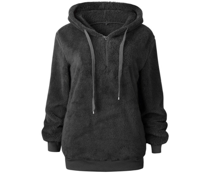 Belezza - women's fleece sweatshirt with zipper at the neck