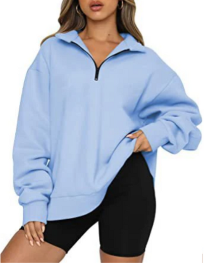 Belezza – sweatshirt with collar for ladies