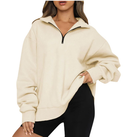 Belezza – sweatshirt with collar for ladies