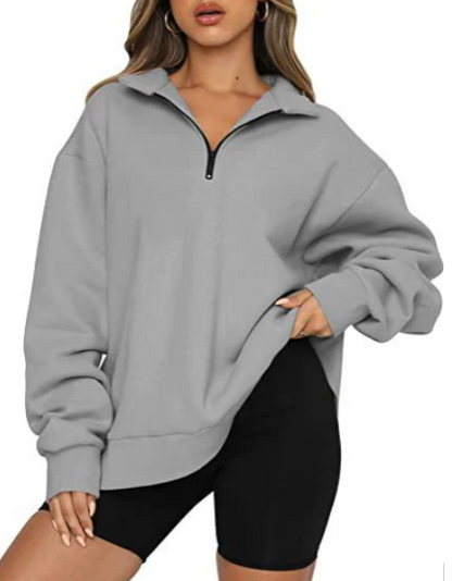 Belezza – sweatshirt with collar for ladies