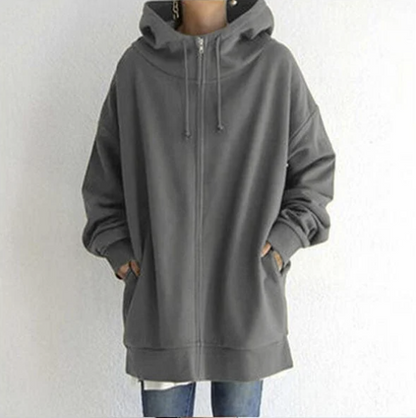 Belezza Hoodie | Oversized Zip-Up Hoodie with Pockets