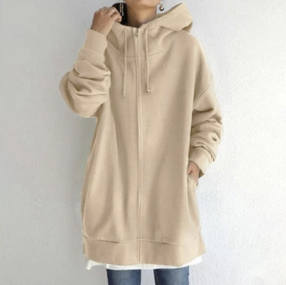 Belezza Hoodie | Oversized Zip-Up Hoodie with Pockets