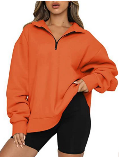 Belezza – sweatshirt with collar for ladies