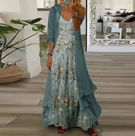 Belezza - blue maxi dress