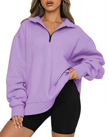 Belezza – sweatshirt with collar for ladies