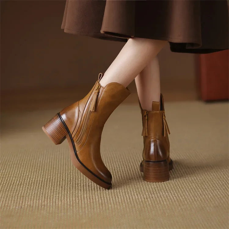 Belezza - Leather Ankle Boots