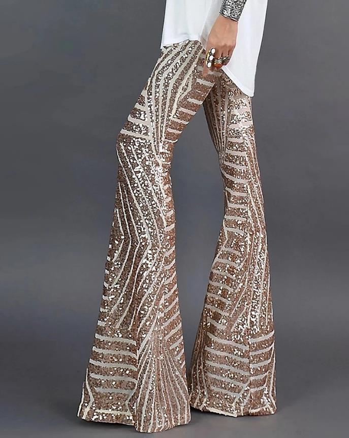 F.S. | Glittering Flared Trousers for Women