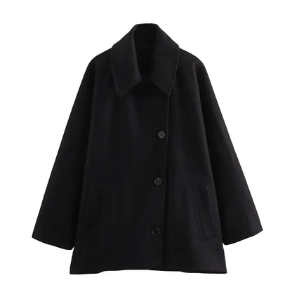 Women's Oversized Button-Up Coat | Effortlessly Chic Outerwear