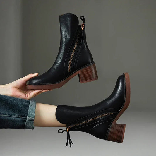 Betty™ | Stylish Mid-Heel Ankle Boots