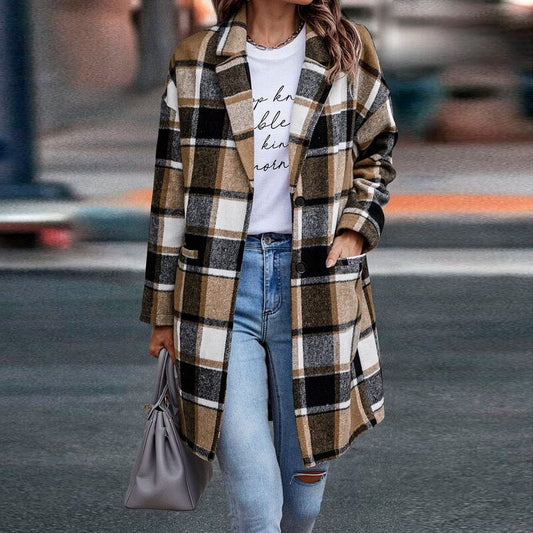 Belezza Jacket™: Women's Plaid Coat