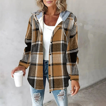 Sienna™ | Plaid Button-Up Shirt Jacket