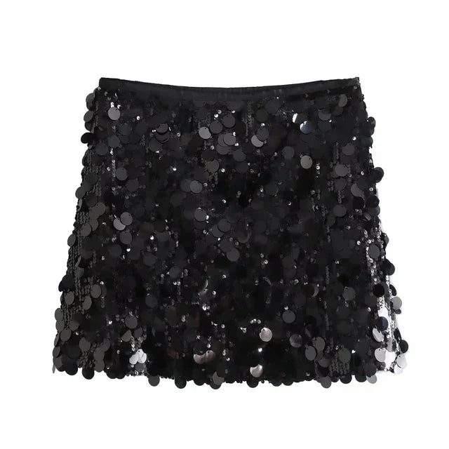 Belezza in Motion: Mini sequin skirt 2024 for women