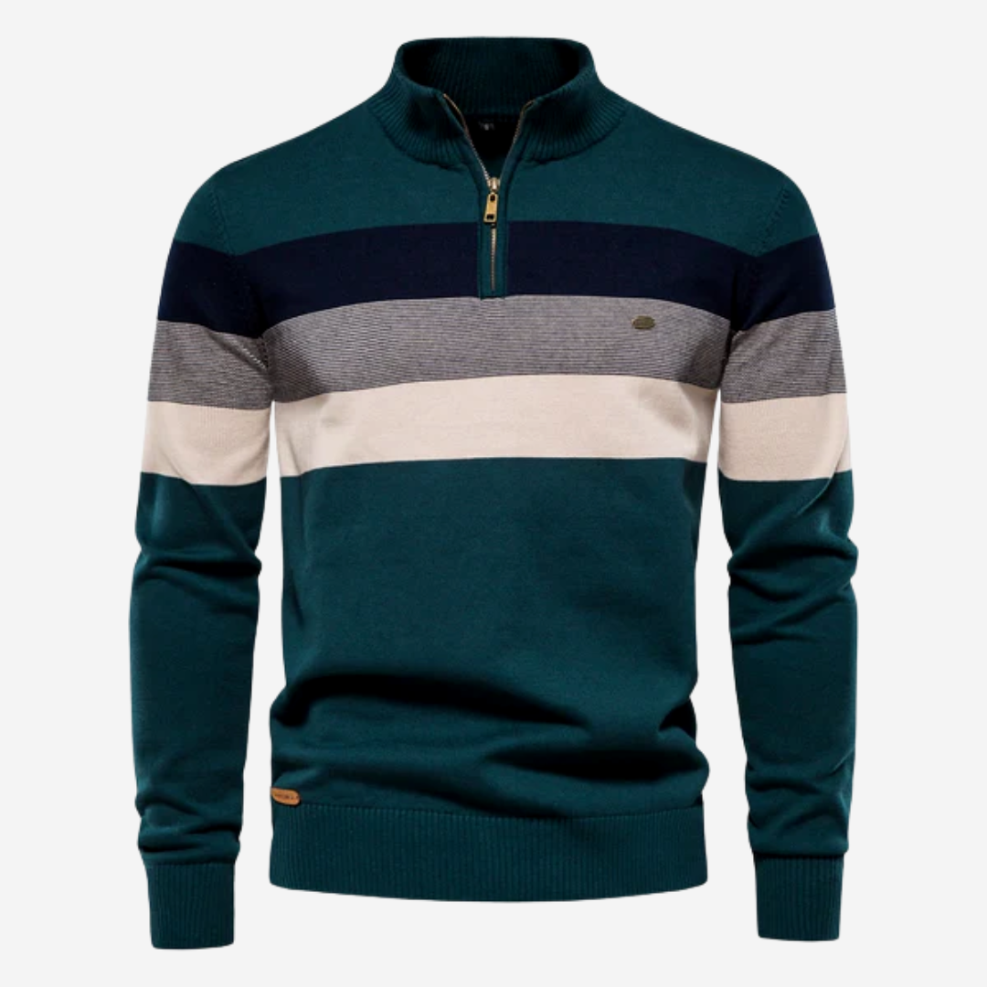 Belezza Striped Knit Sweater | Tom Adams Slim-Fit Cotton Blend