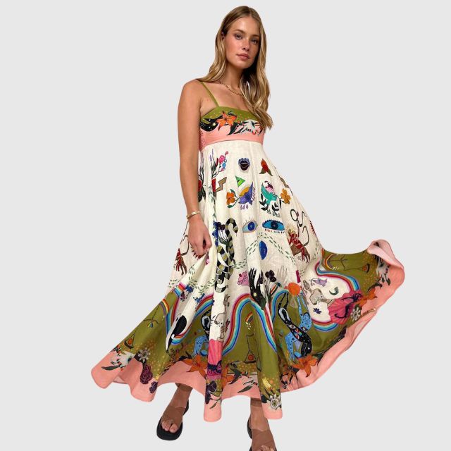 Belezza - Maxi dress with playful print