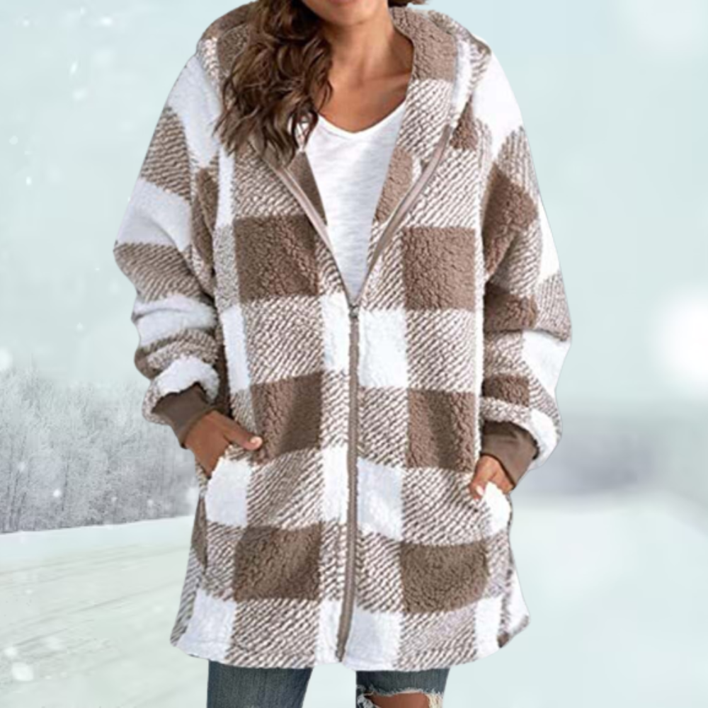 Belezza Leroy | Thick Plaid Jacket with Hood