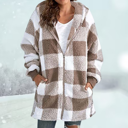 Belezza Leroy | Thick Plaid Jacket with Hood