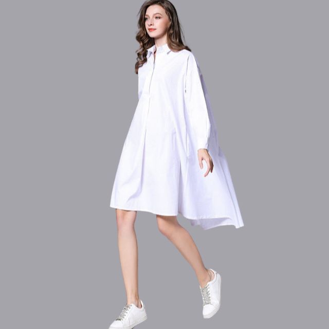 Belezza - Casual shirt dress with long sleeves