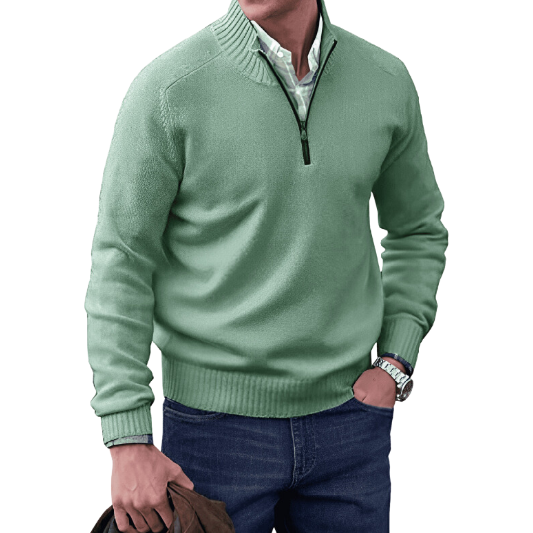 Belezza Men's Sweater | Quarter Zip Pullover