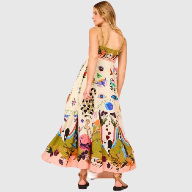 Belezza - Maxi dress with playful print