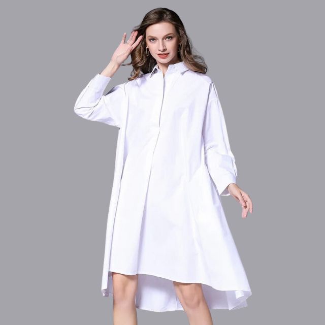 Belezza - Casual shirt dress with long sleeves