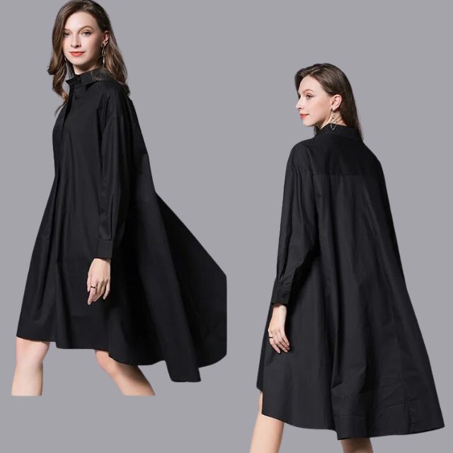 Belezza - Casual shirt dress with long sleeves