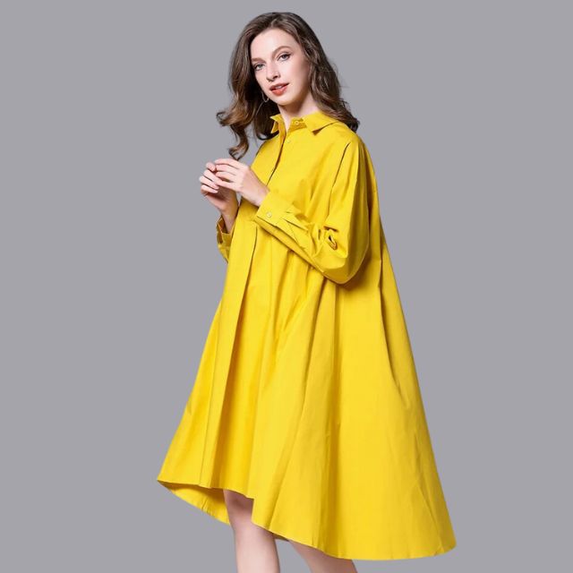 Belezza - Casual shirt dress with long sleeves