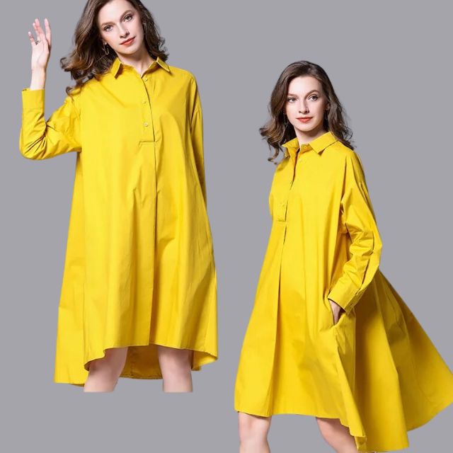 Belezza - Casual shirt dress with long sleeves