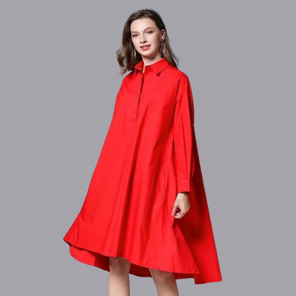 Belezza - Casual shirt dress with long sleeves