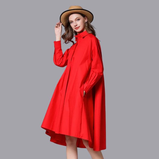 Belezza - Casual shirt dress with long sleeves