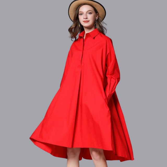 Belezza - Casual shirt dress with long sleeves