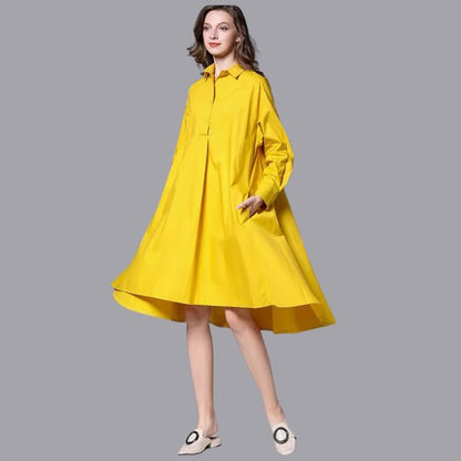 Belezza - Casual shirt dress with long sleeves