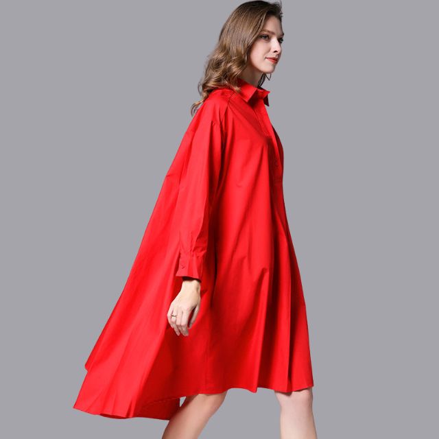 Belezza - Casual shirt dress with long sleeves