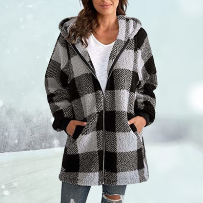 Belezza Leroy | Thick Plaid Jacket with Hood