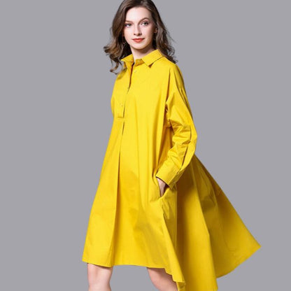 Belezza - Casual shirt dress with long sleeves