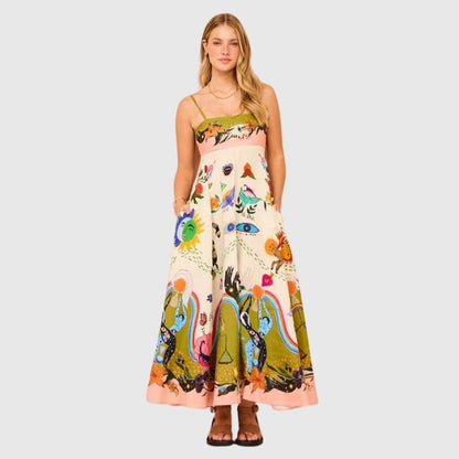 Belezza - Maxi dress with playful print