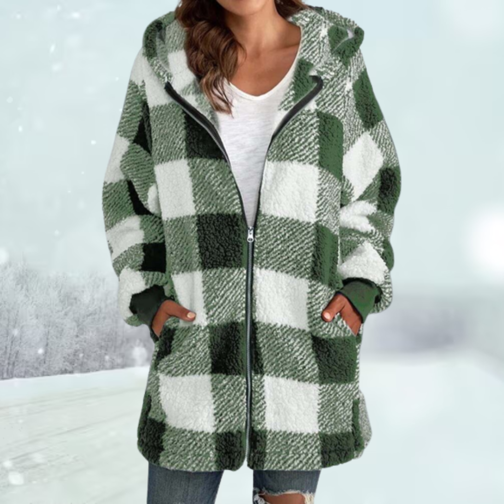 Belezza Leroy | Thick Plaid Jacket with Hood